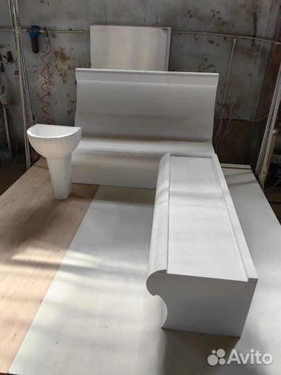 Лежаки в хамам. Сидушки для хамама. Мебель из ппс