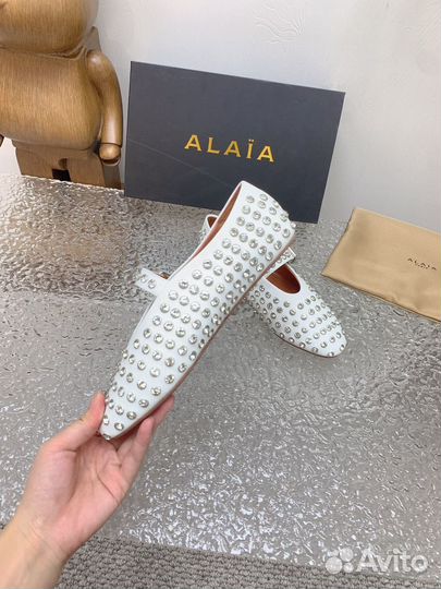 Балетки Alaia с камнями размеры 35-42