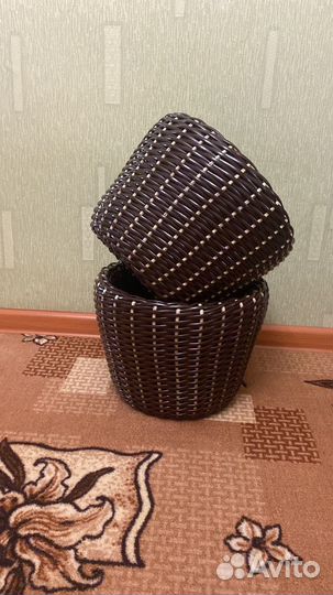 Кашпо из ротанга