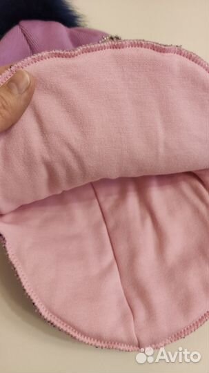 Шапка шлем зимняя для девочки на 2-3 года