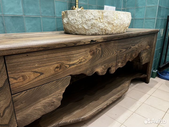 Тумба под раковину/в ванную из массива на заказ