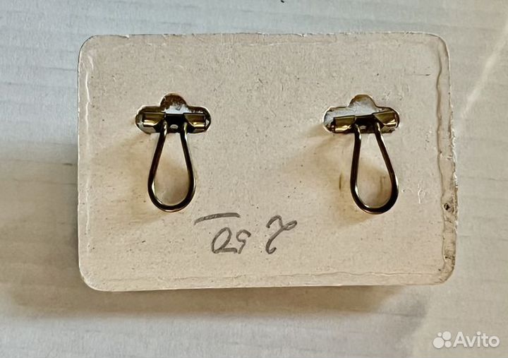 Клипсы Mayko Винтаж Времён СССР Япония Жемчуг