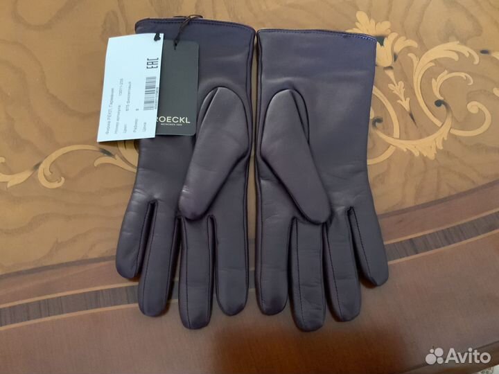 Перчатки женские кожаные новые 8