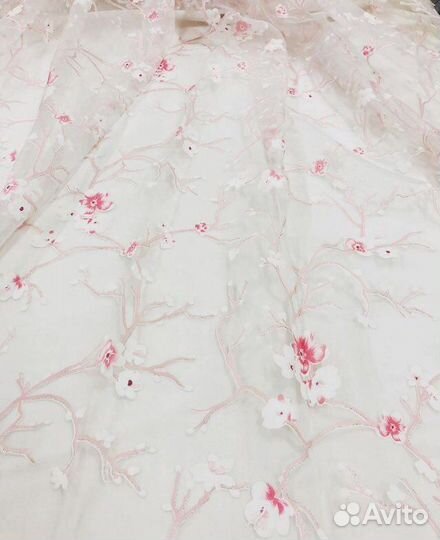 Тюль органза вышивка