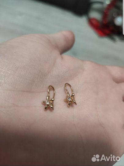 Золотые серьги для девочки
