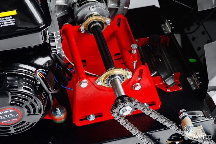 Мотобуксировщик ikudzo 2.0 EK19 Черно-красно-белый