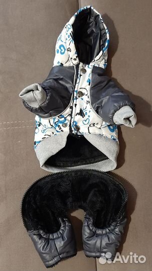 Зимний комбинезон трансформер на собаку