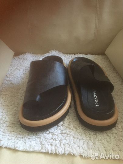 Шлепки женские 38 размер натуральная кожа