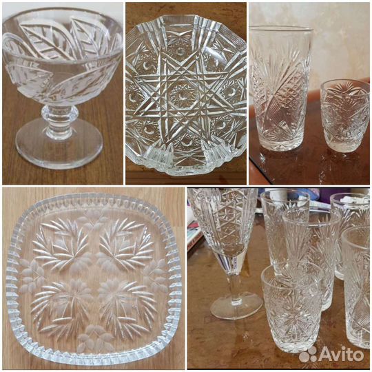 Фужеры, стаканы, стопки, вазы. Хрусталь