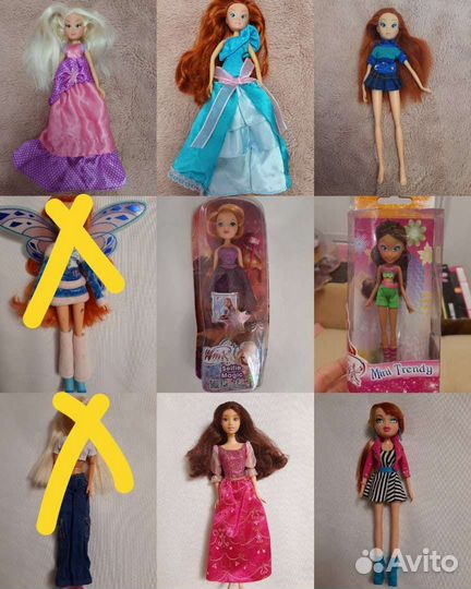 Куклы winx, barbie, bratz