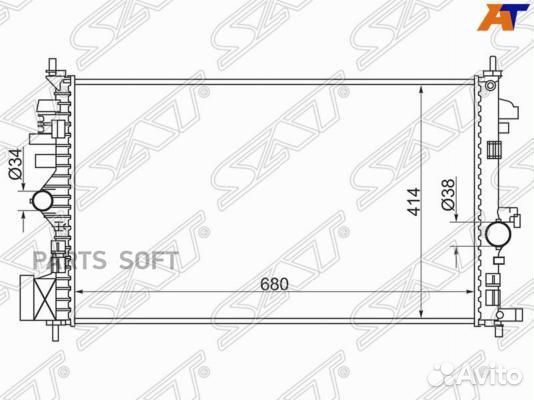 Радиатор охлаждения Опель Инсигния 1.6/1.8 (бензин