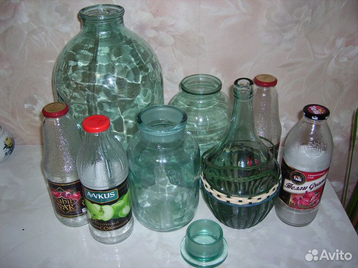 Пластиковый контейнер 6,5л.Банки стекло 0,1;3;10л