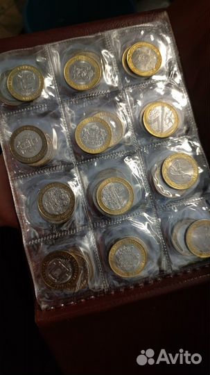 Юбилейные монеты 10рублей набор