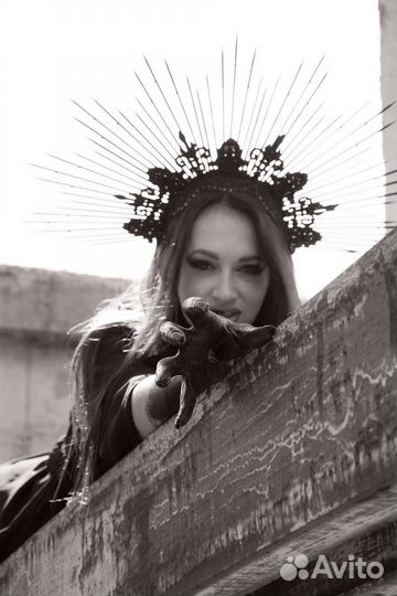 Корона-нимб (корона на Хэллоуин, корона с лучами)