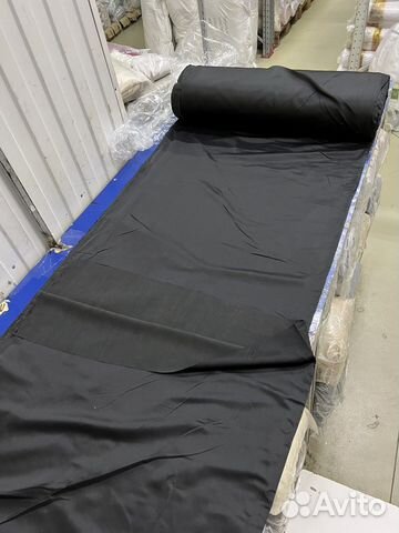 Ткань замша однотонная черная 25п.м