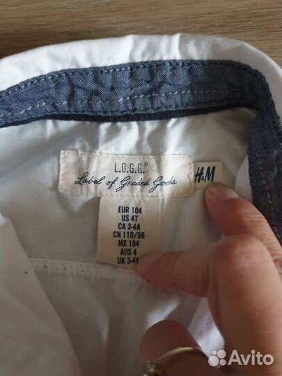 Рубашка белая 104 h&m жилетка брюки