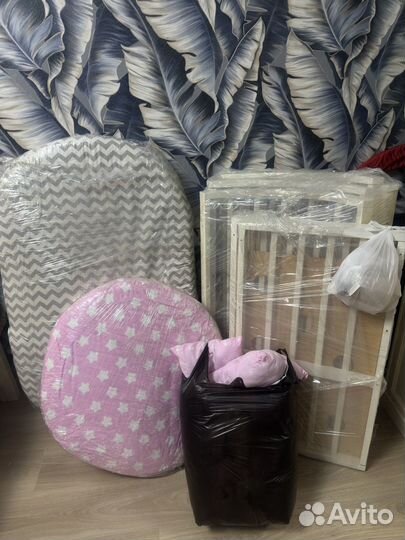 Детская кроватка овальная. 2в1