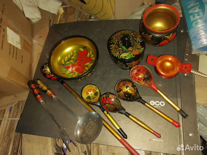 Деревянная росписная посуда