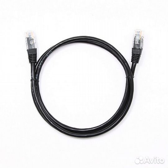 Патч-корд UTP Cablexpert PP12-1M/BK кат.5e 1м лит