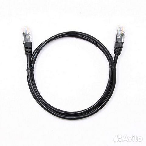 Патч-корд UTP Cablexpert PP12-1M/BK кат.5e 1м лит