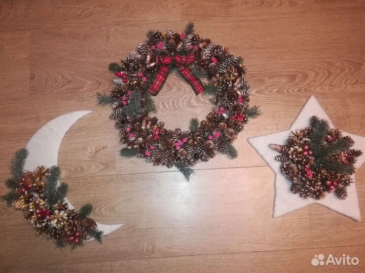 Новогодний декор из 3-х элементов