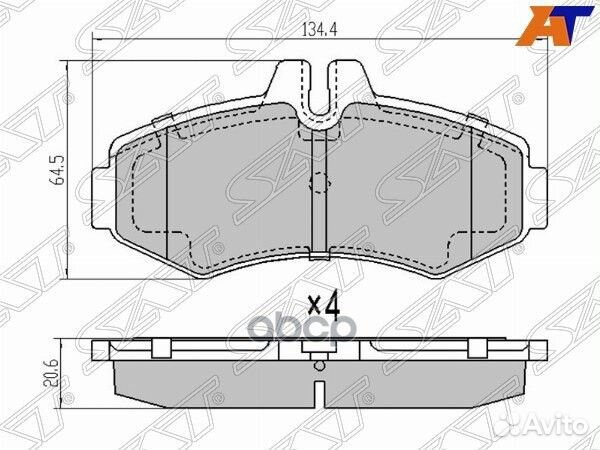 Колодки тормозные перед mercedes vito 96-03