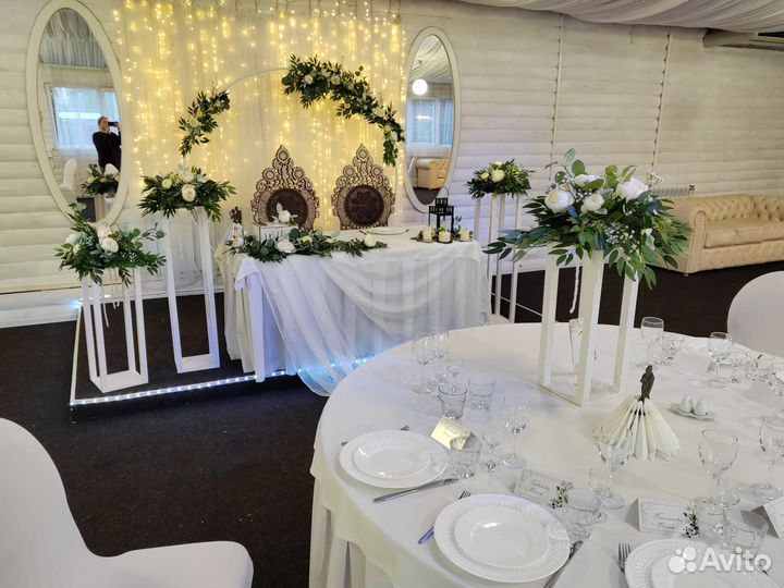 Украшения свадебного банкетного зала