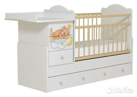 Кроватка-трансформер Промтекс Колибри 4 белый