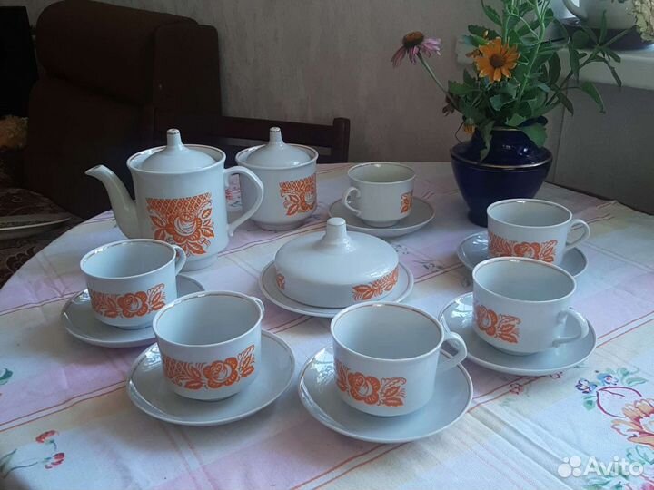 Посуда ссср, блюдо винтаж, чашки, графин, рюмки