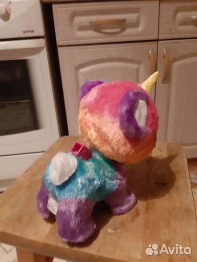 Игрушка кот-единорог на батарейках