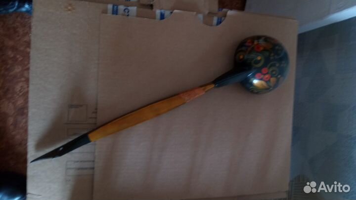 Деревянная поварёжка хохлома