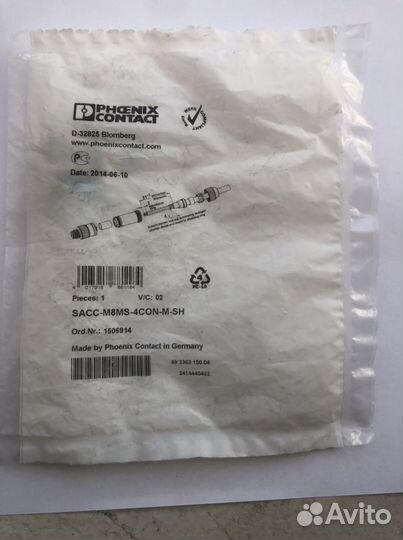 Phoenix Contact, Sacc-M 8MS-4CON-M-SH, Разъем