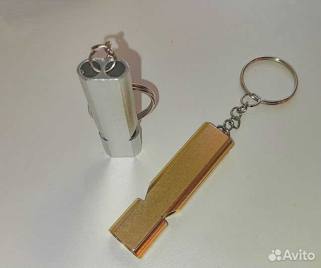 Свисток двухканальный металлический