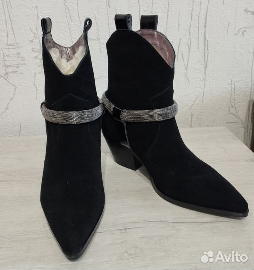 Ботильоны натуральная замша зима