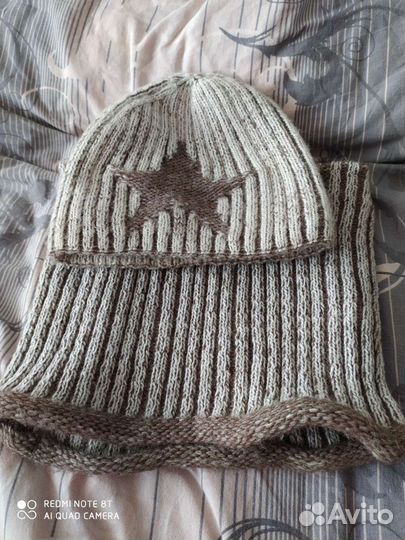 Детский комплект шапка+ шарф