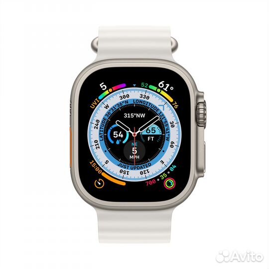 Apple Watch Ultra, ремешок Ocean белого цвета