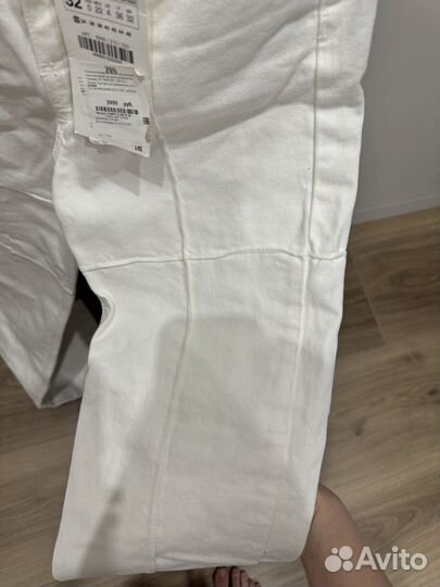 Джинсы белые zara 32