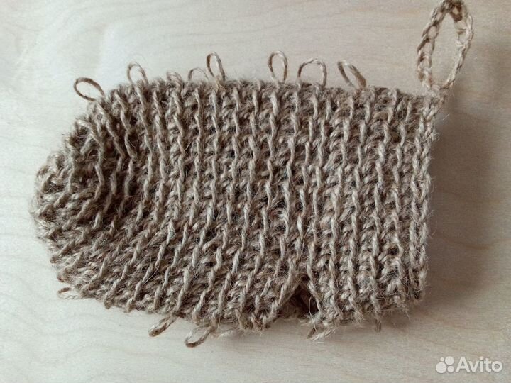 Джутовая мочалка рукавичка