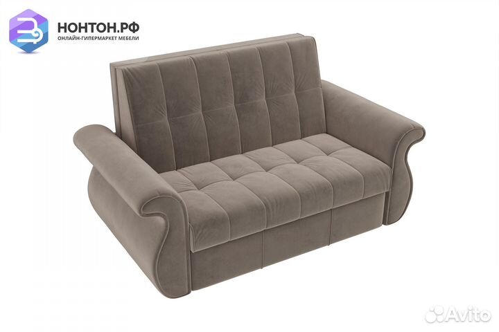 Диван аккордеон Родос велюр коричневый