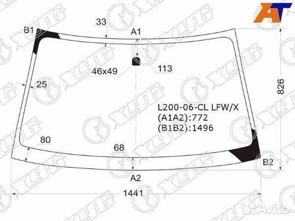 Стекло лобовое mitsubishi montero sport