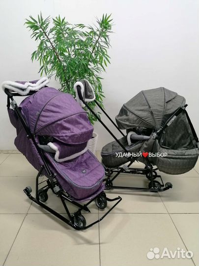 Новые санки-коляска Ника Наши Детки 6 (в наличии)