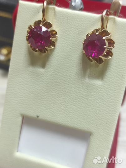 Золотые серьги проба 583 Арт.004918530123