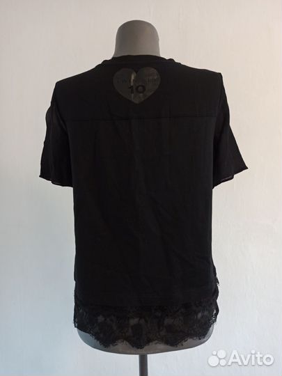 Блузка Twin Set M кофточка чёрная ажурная