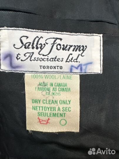 Канадский твидовый пиджак винтажный мужской 46/48