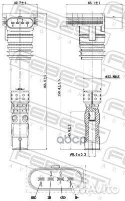 Катушка зажигания 17640-002 17640-002 Febest