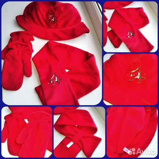 Набор шапочка+шарфик+варежки