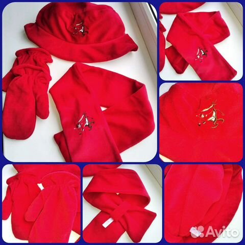 Набор шапочка+шарфик+варежки