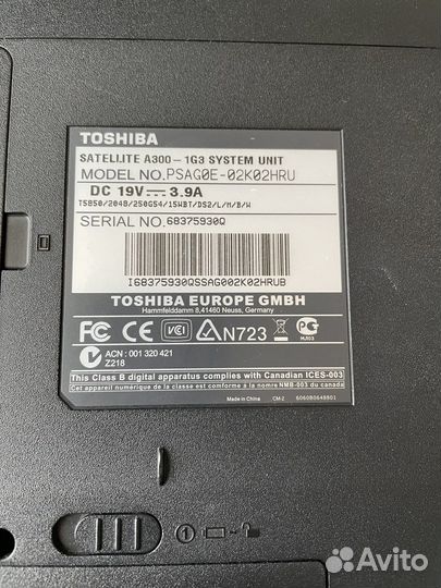 Toshiba satellite a300