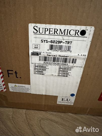 Серверная платформа supermicro 2u sys-6029p trt