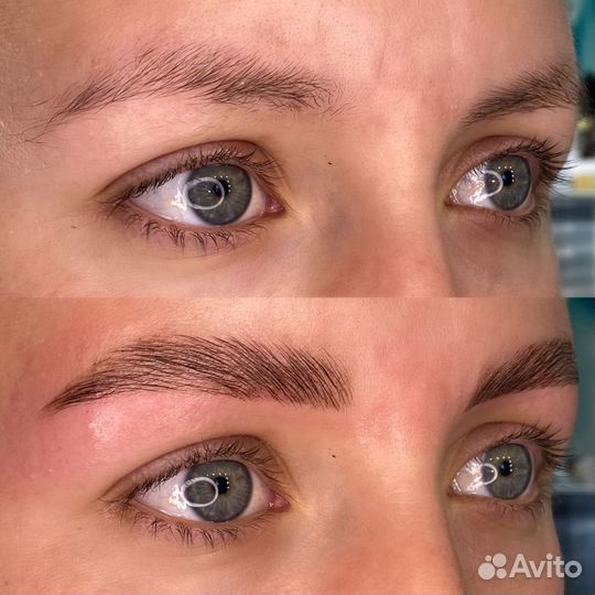 Долговременная укладка бровей, окрашивание бровей